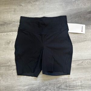 Lululemon Base Pace Ribbed High Rise Shorts 6” Black - Size 6